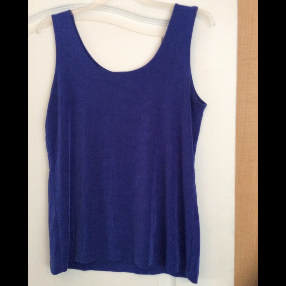 Blue knit tank top size 2(1X)